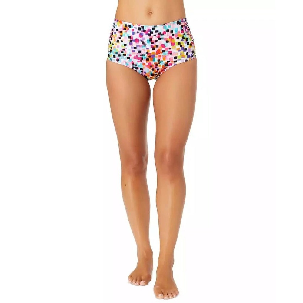 Anne Cole Womens Size XL Abstract Dot Printed Brief Bikini Bottoms in White 1446